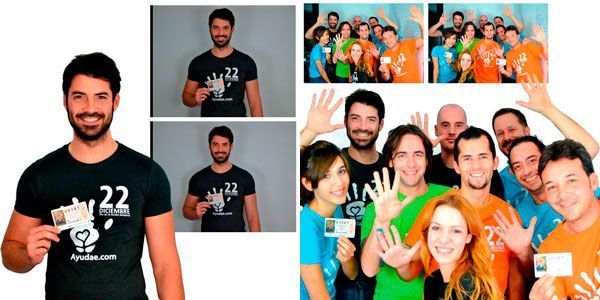 Making Off fotos del equipo Ayudae y colaboradores