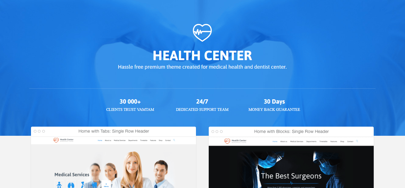 Mejores plantillas de Wordpress para Centros de Salud, Médicos, Clínicas y Hospitales del 2021 7