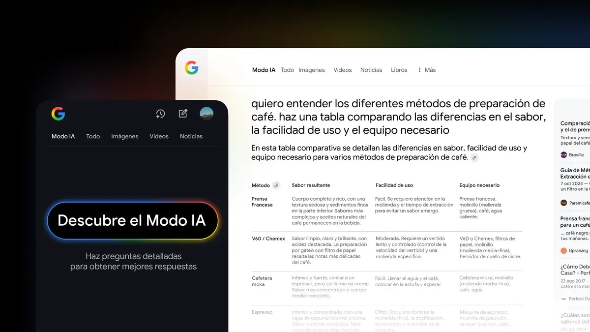 El Modo IA de Google Search aterriza en España: cómo funciona y qué novedades trae 1