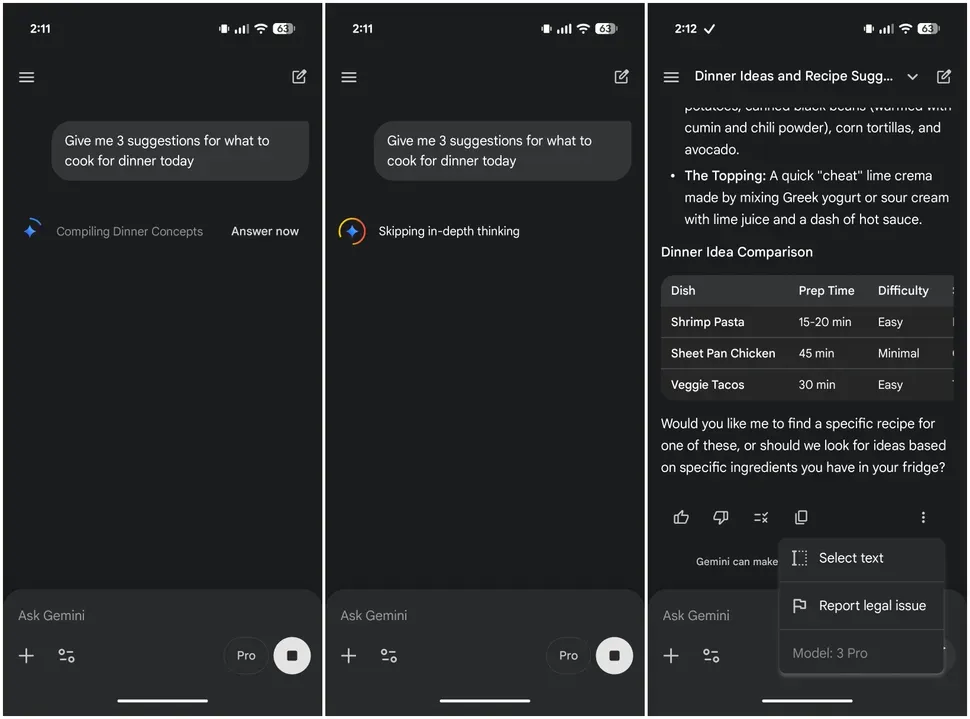 Google lanza botón "Answer now" en Gemini para respuestas más rápidas en Android y web 11