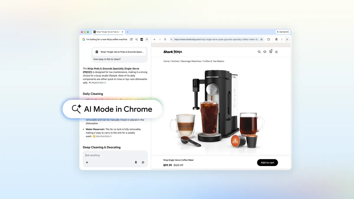 Google integra un nuevo modo de inteligencia artificial en Chrome para transformar la búsqueda 3