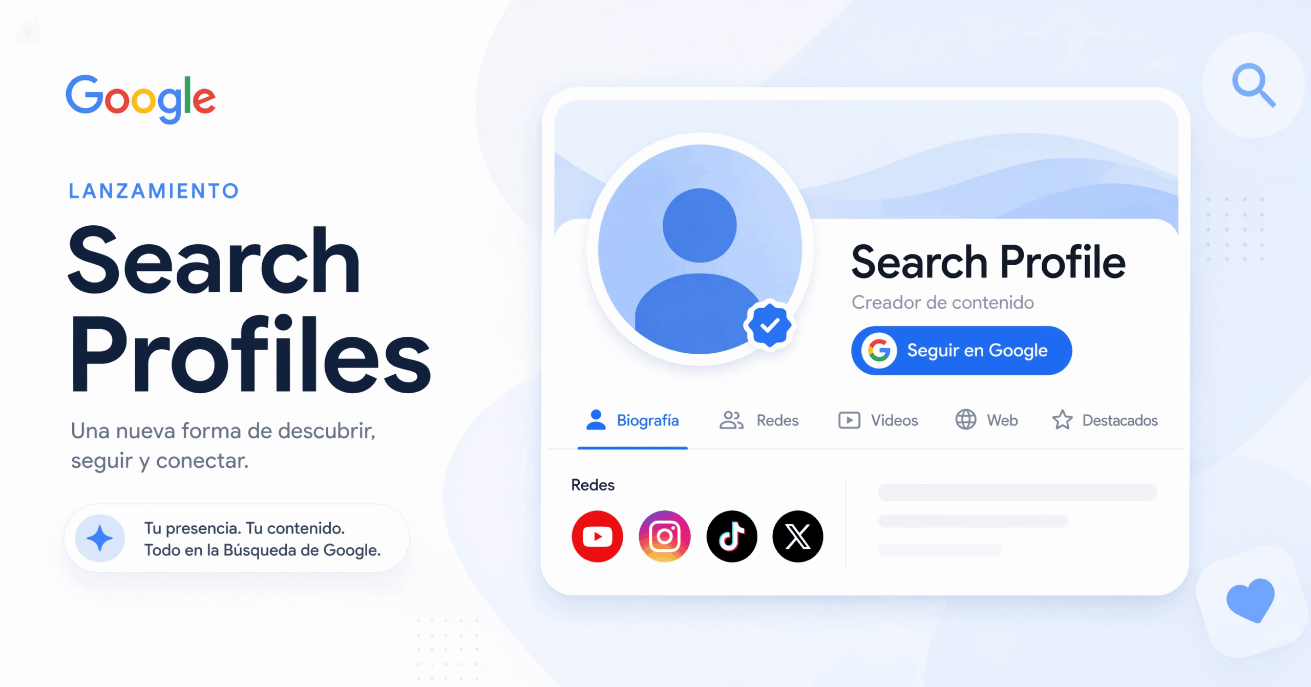 Google baja a 10.000 seguidores el requisito para acceder a Search Profiles 1
