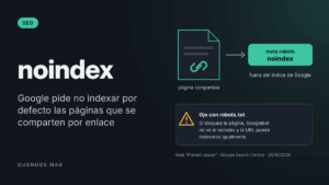 Google recomienda aplicar noindex por defecto a las páginas compartidas por enlace en su guía contra el spam 1